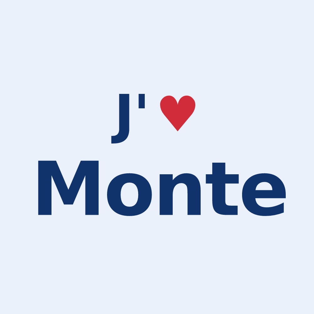 Sticker personnalisé Monte — design J'aime Monte