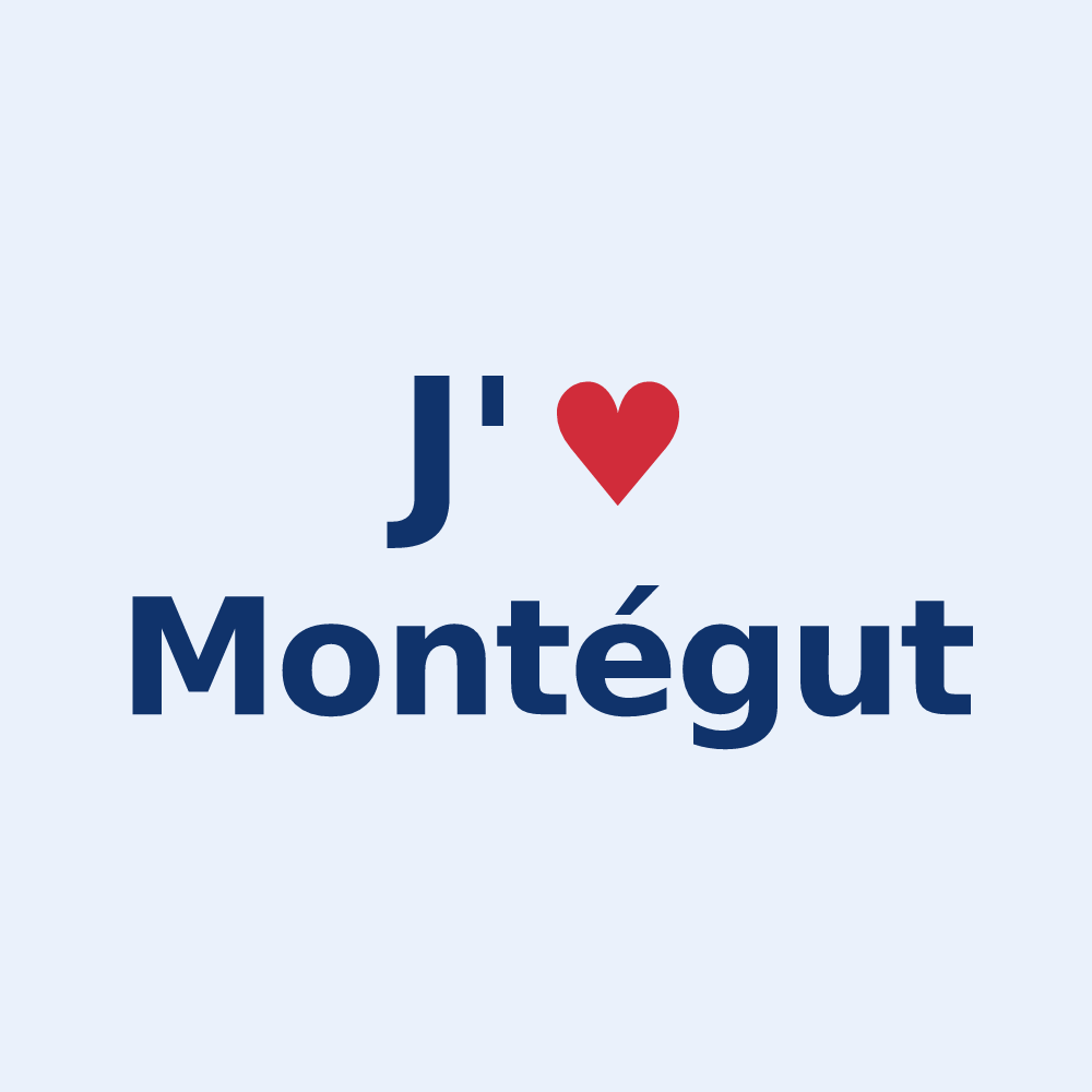 Sticker personnalisé Montégut — design J'aime Montégut