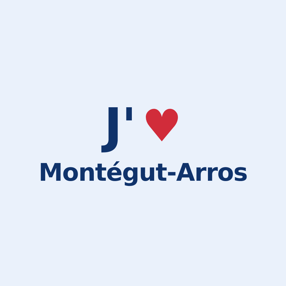 Sticker personnalisé Montégut-Arros — design J'aime Montégut-Arros