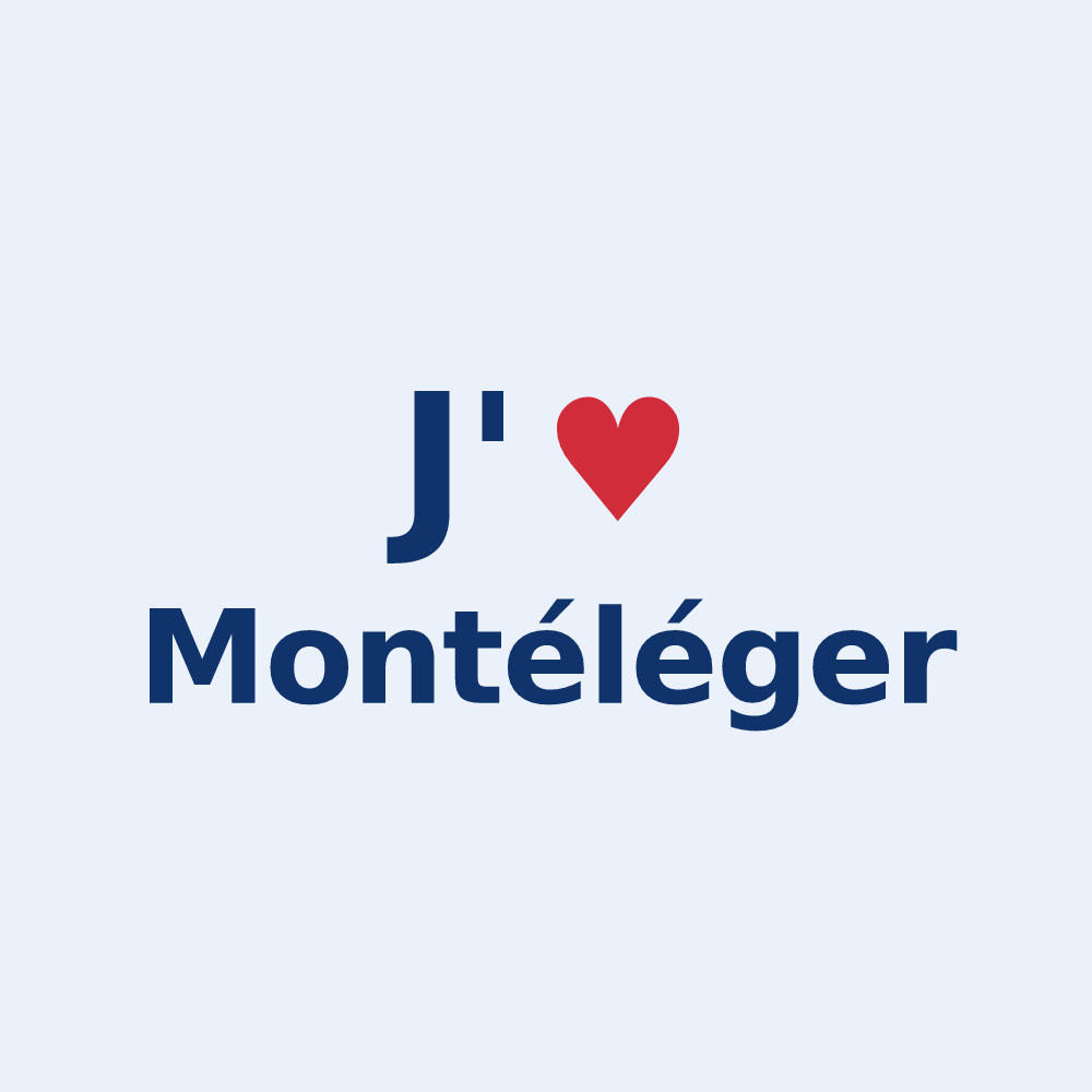 Sticker personnalisé Montéléger — design J'aime Montéléger