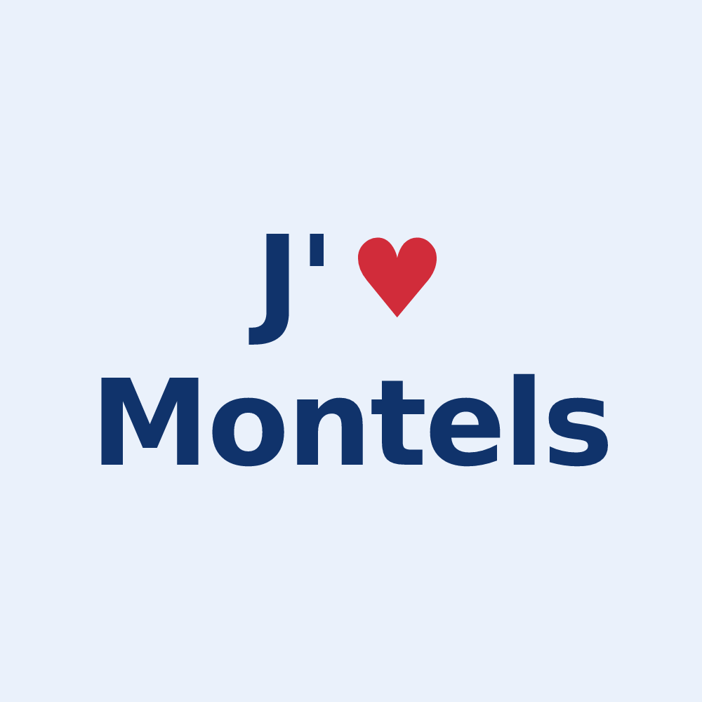 Sticker personnalisé Montels — design J'aime Montels