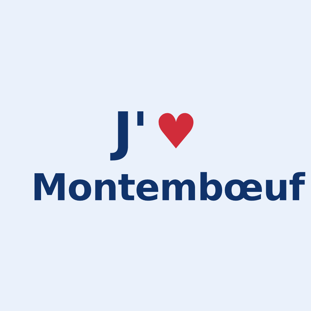 Sticker personnalisé Montembœuf — design J'aime Montembœuf