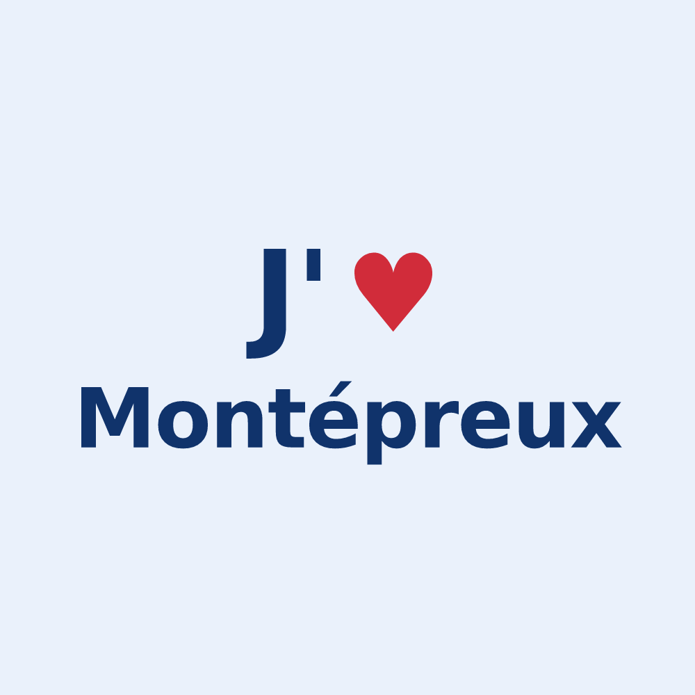 Sticker personnalisé Montépreux — design J'aime Montépreux