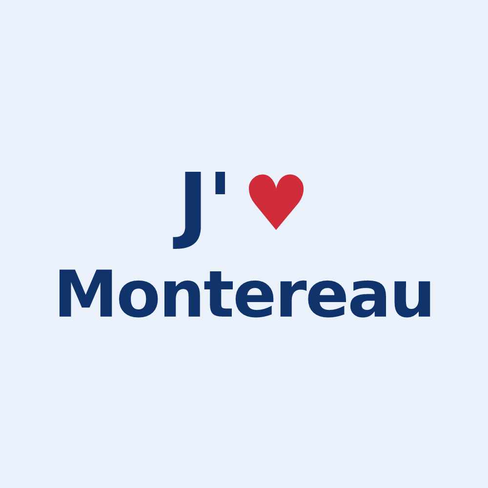 Sticker personnalisé Montereau — design J'aime Montereau