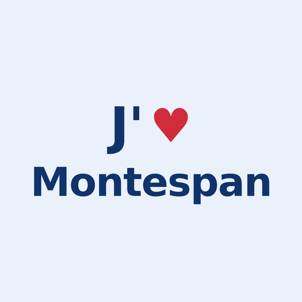 Sticker personnalisé Montespan — design J'aime Montespan