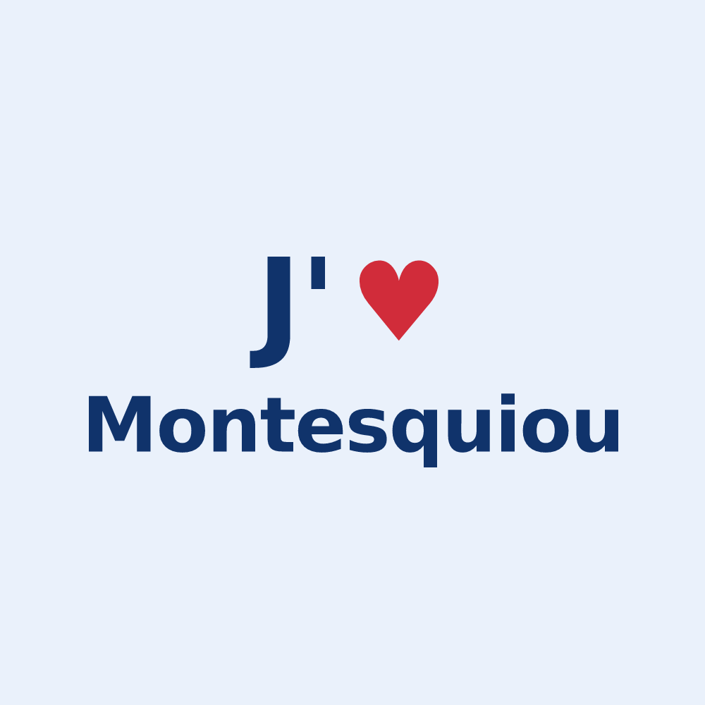 Sticker personnalisé Montesquiou — design J'aime Montesquiou