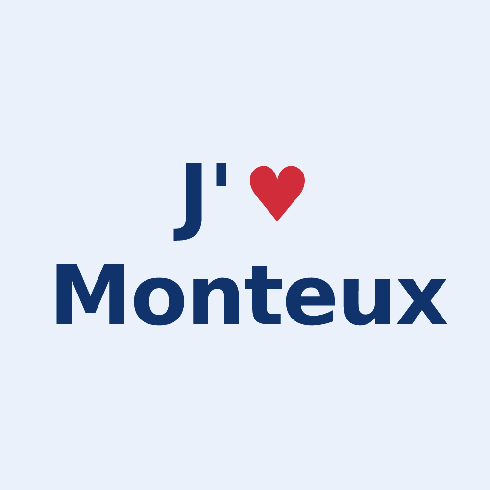 Sticker personnalisé Monteux — design J'aime Monteux