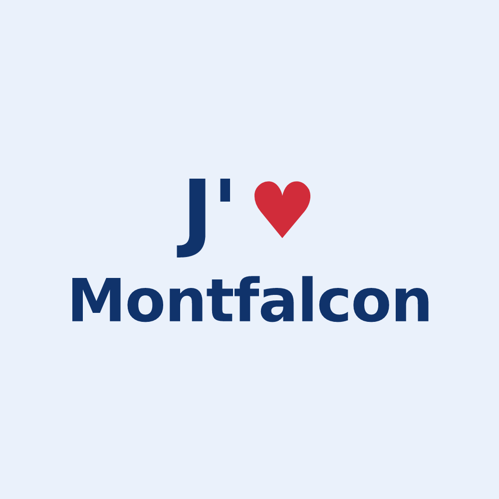 Sticker personnalisé Montfalcon — design J'aime Montfalcon
