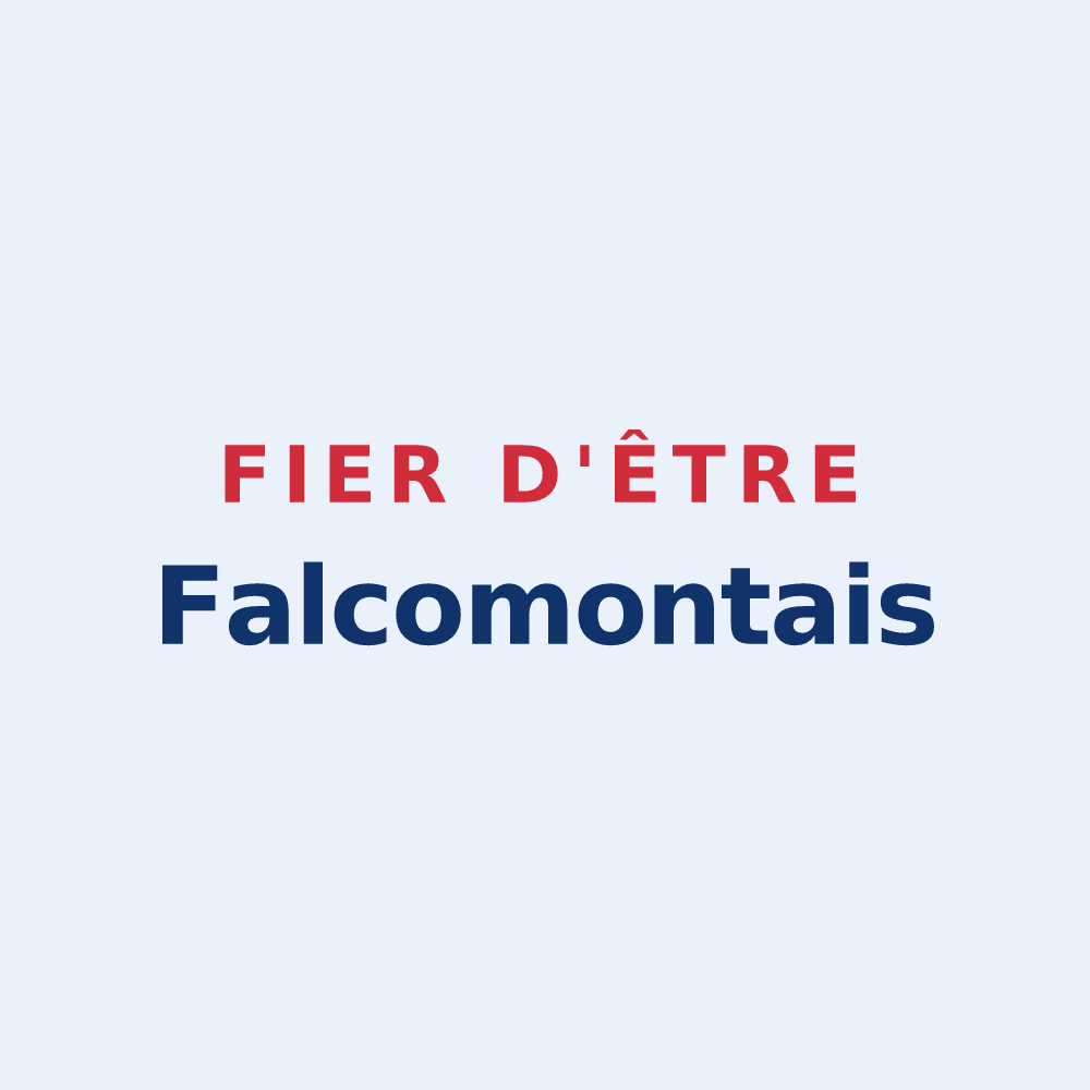 Sticker « Fier d'être Falcomontais » — design pour Montfaucon
