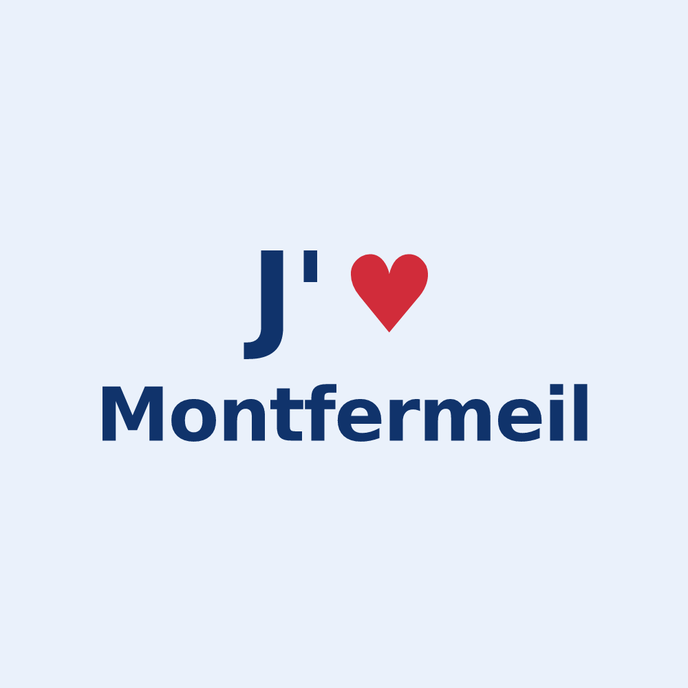 Sticker personnalisé Montfermeil — design J'aime Montfermeil