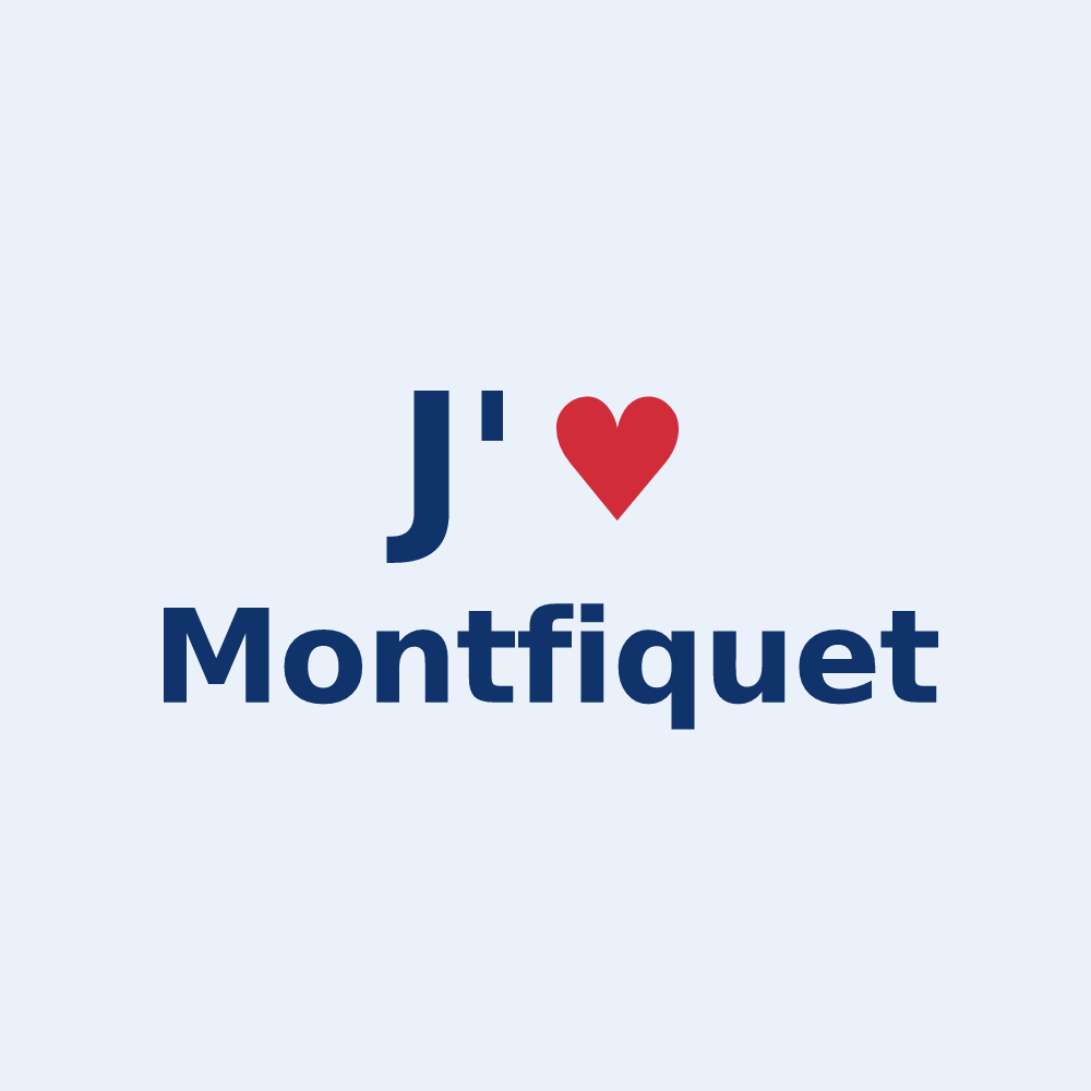 Sticker personnalisé Montfiquet — design J'aime Montfiquet