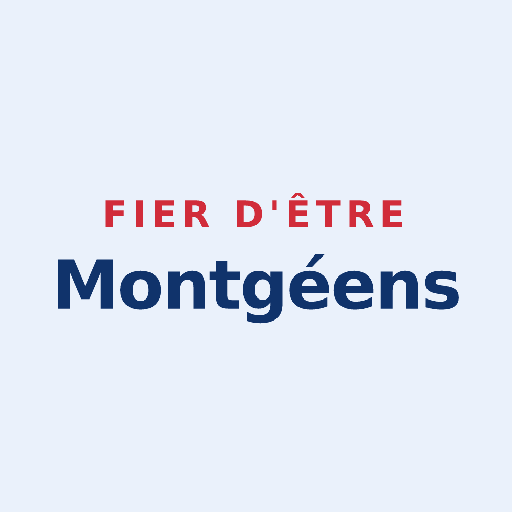 Sticker « Fier d'être Montgéens » — design pour Montgé-en-Goële