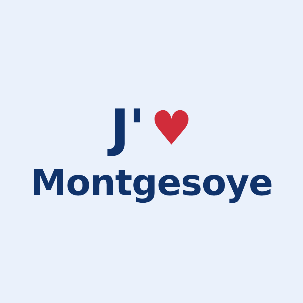 Sticker personnalisé Montgesoye — design J'aime Montgesoye