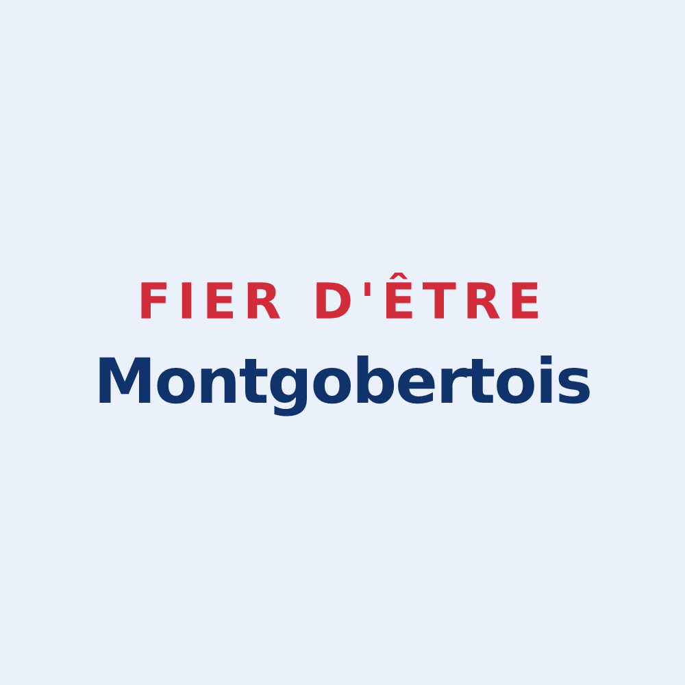 Sticker « Fier d'être Montgobertois » — design pour Montgobert