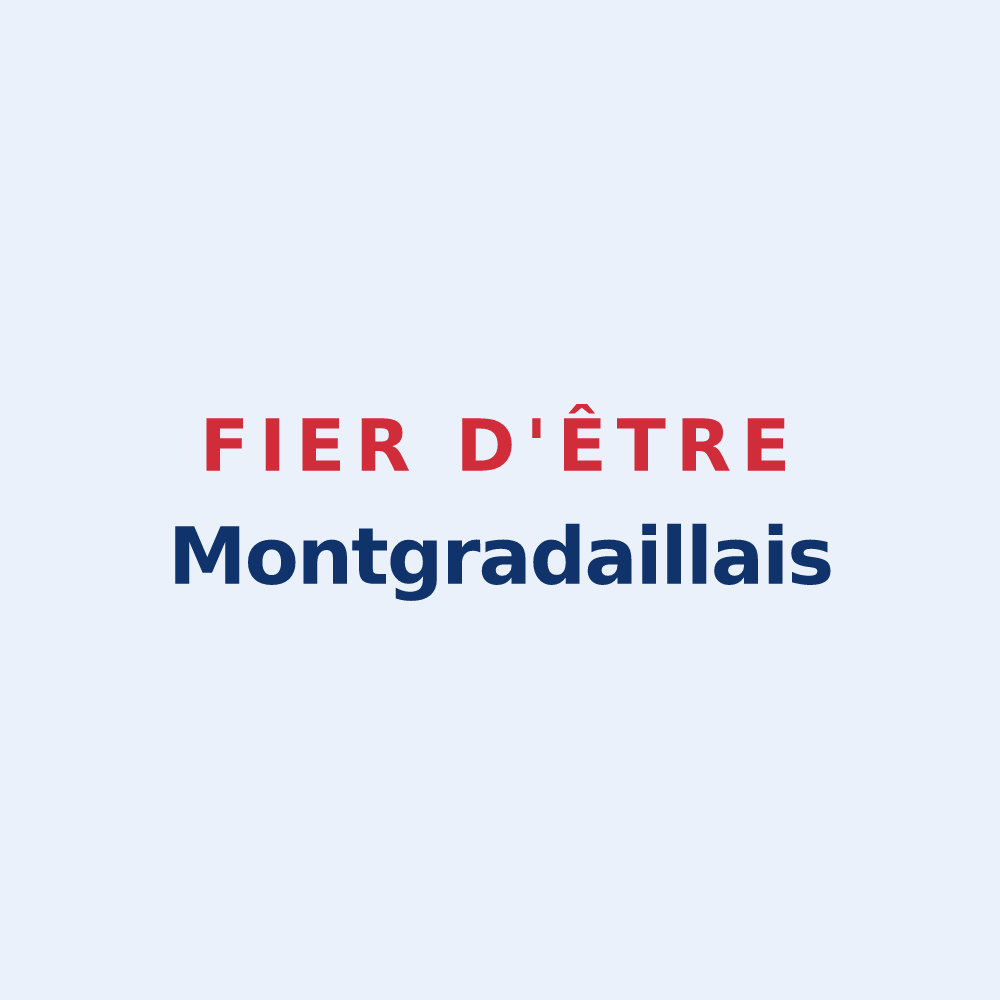 Sticker « Fier d'être Montgradaillais » — design pour Montgradail