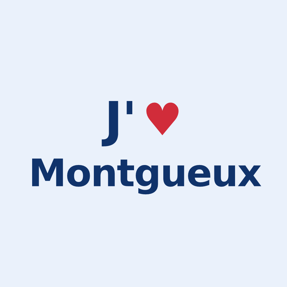 Sticker personnalisé Montgueux — design J'aime Montgueux