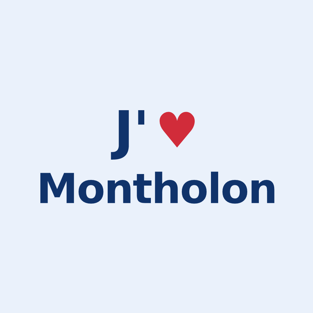 Sticker personnalisé Montholon — design J'aime Montholon