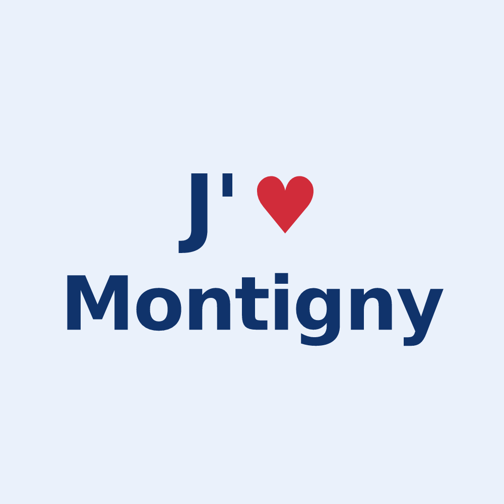 Sticker personnalisé Montigny — design J'aime Montigny
