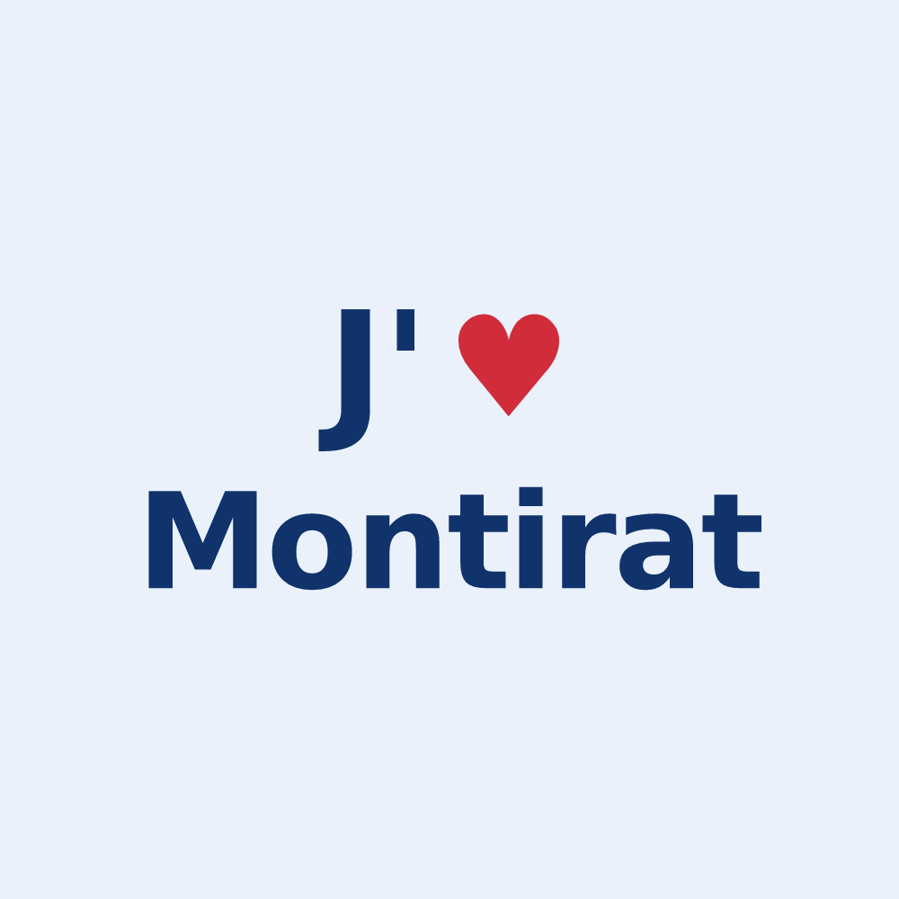 Sticker personnalisé Montirat — design J'aime Montirat