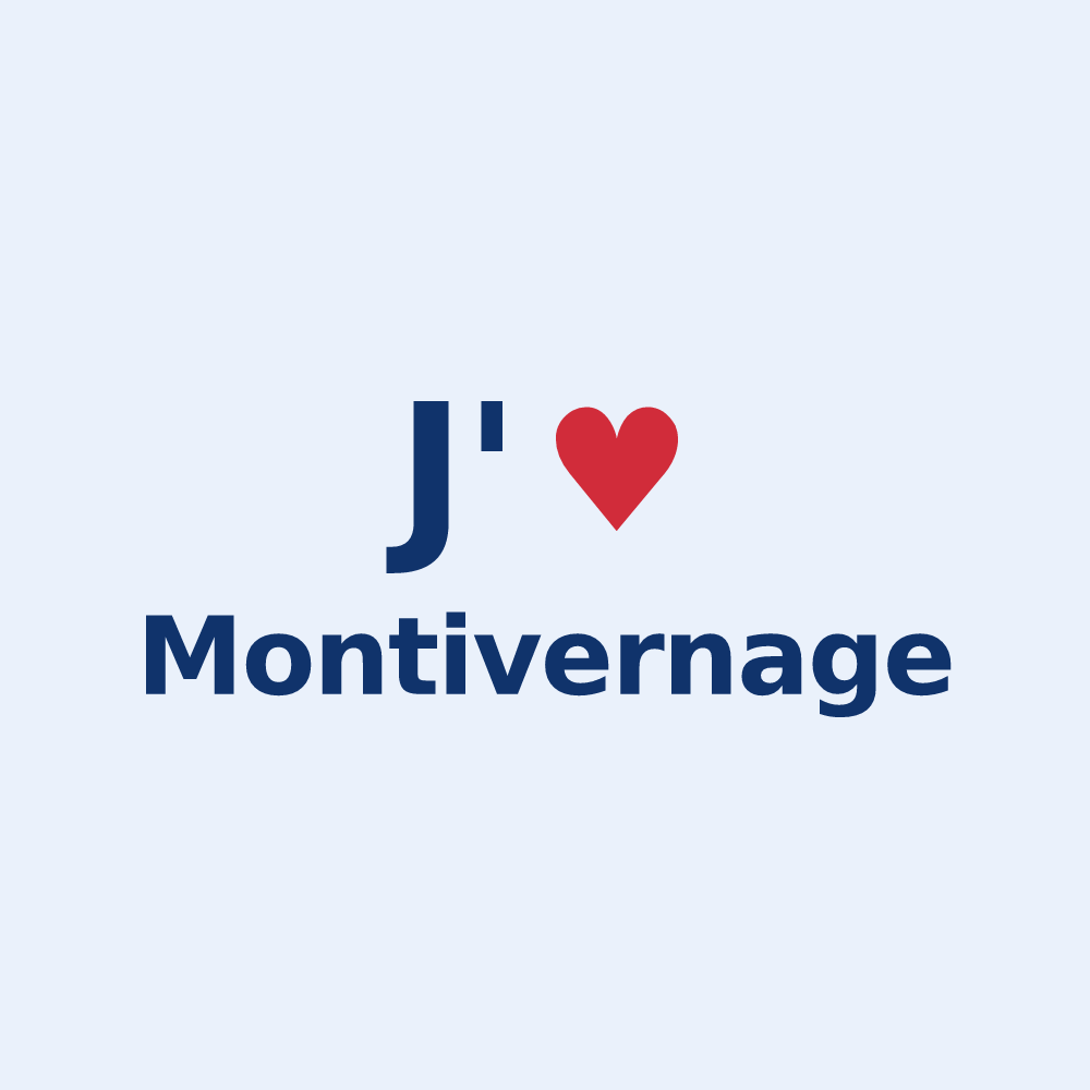 Sticker personnalisé Montivernage — design J'aime Montivernage