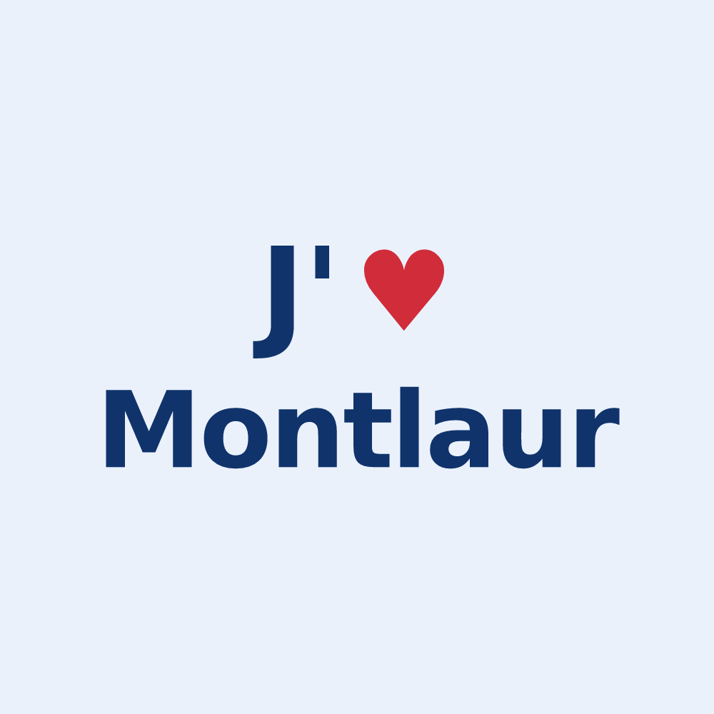 Sticker personnalisé Montlaur — design J'aime Montlaur