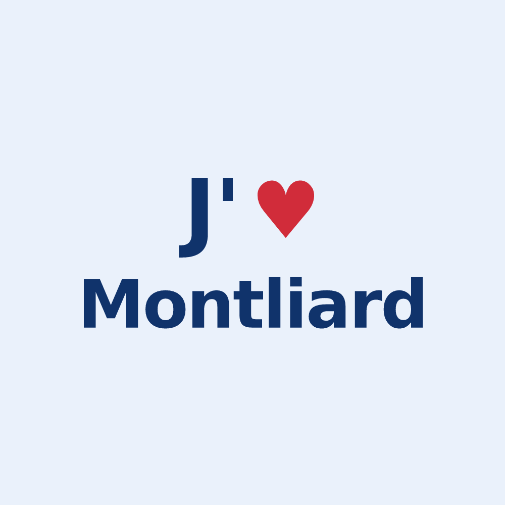 Sticker personnalisé Montliard — design J'aime Montliard