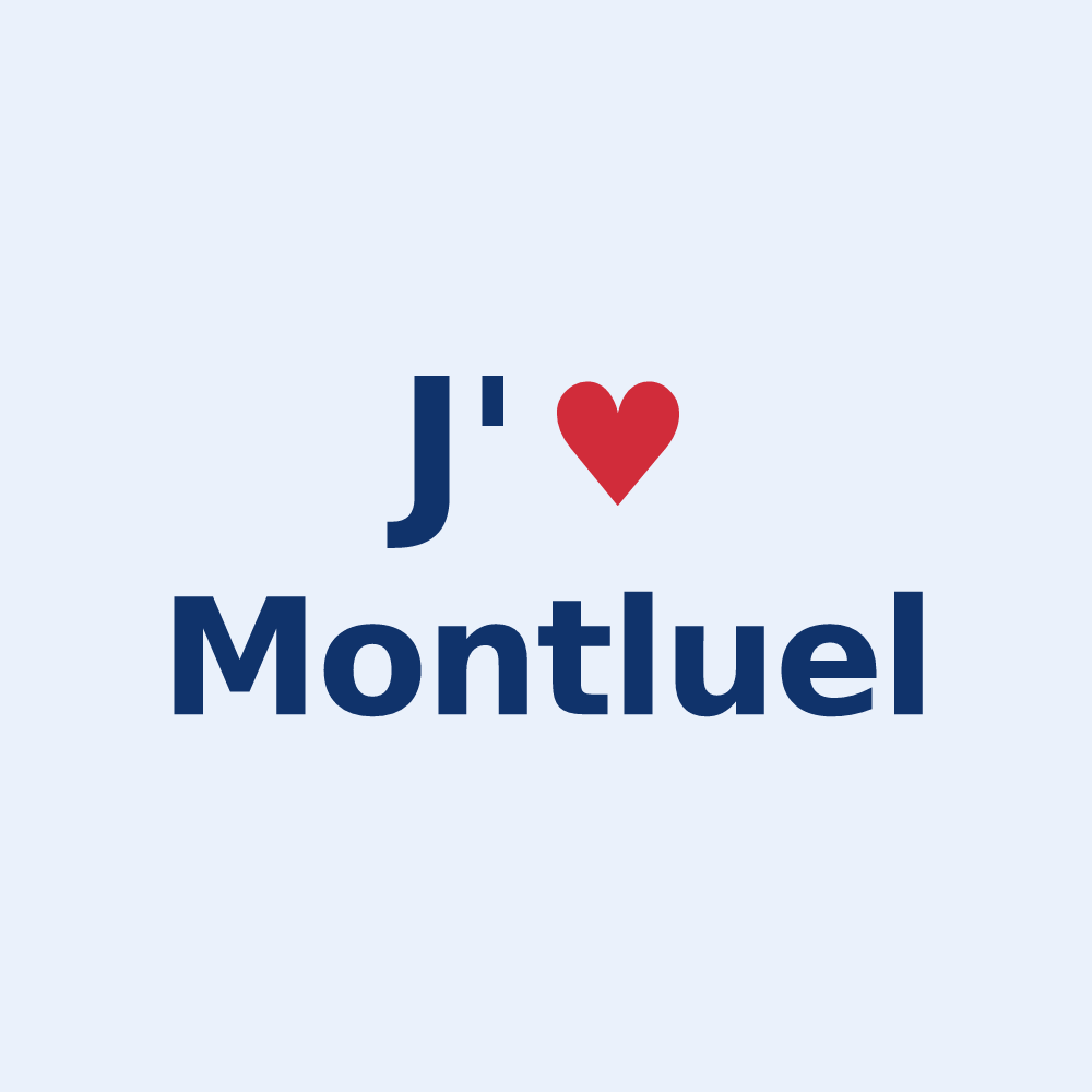 Sticker personnalisé Montluel — design J'aime Montluel
