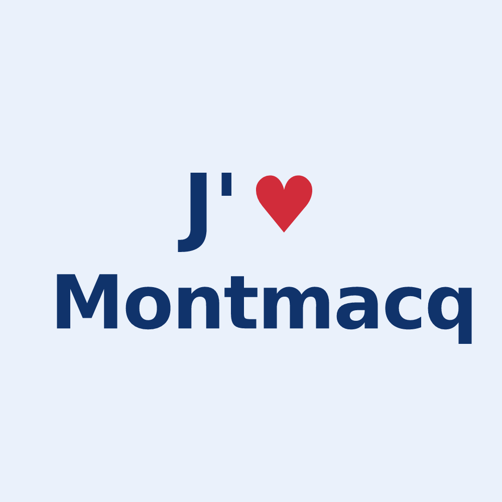 Sticker personnalisé Montmacq — design J'aime Montmacq