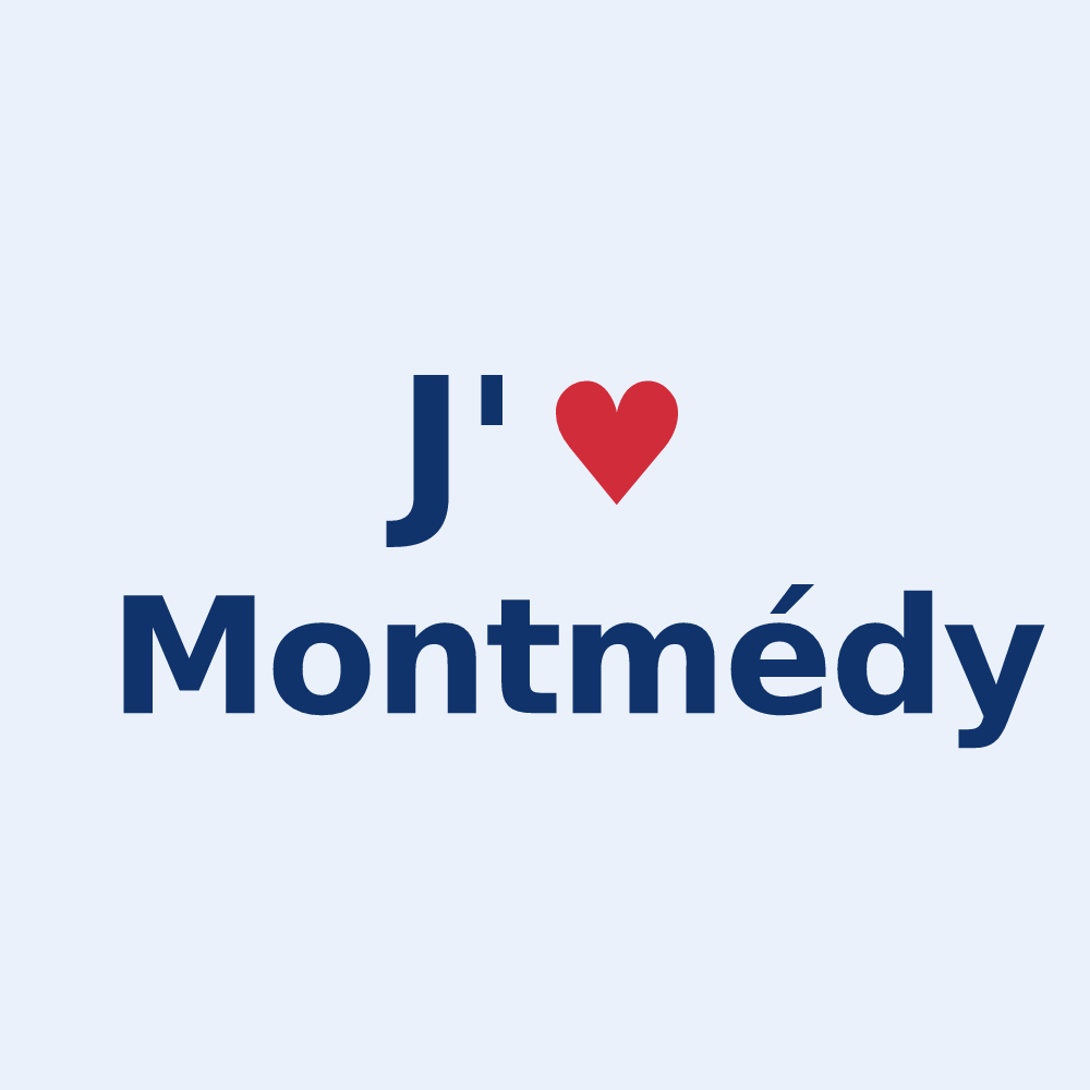 Sticker personnalisé Montmédy — design J'aime Montmédy