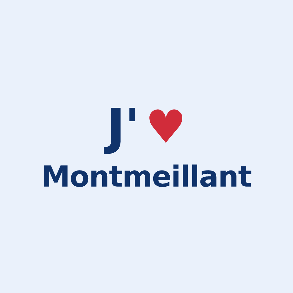 Sticker personnalisé Montmeillant — design J'aime Montmeillant