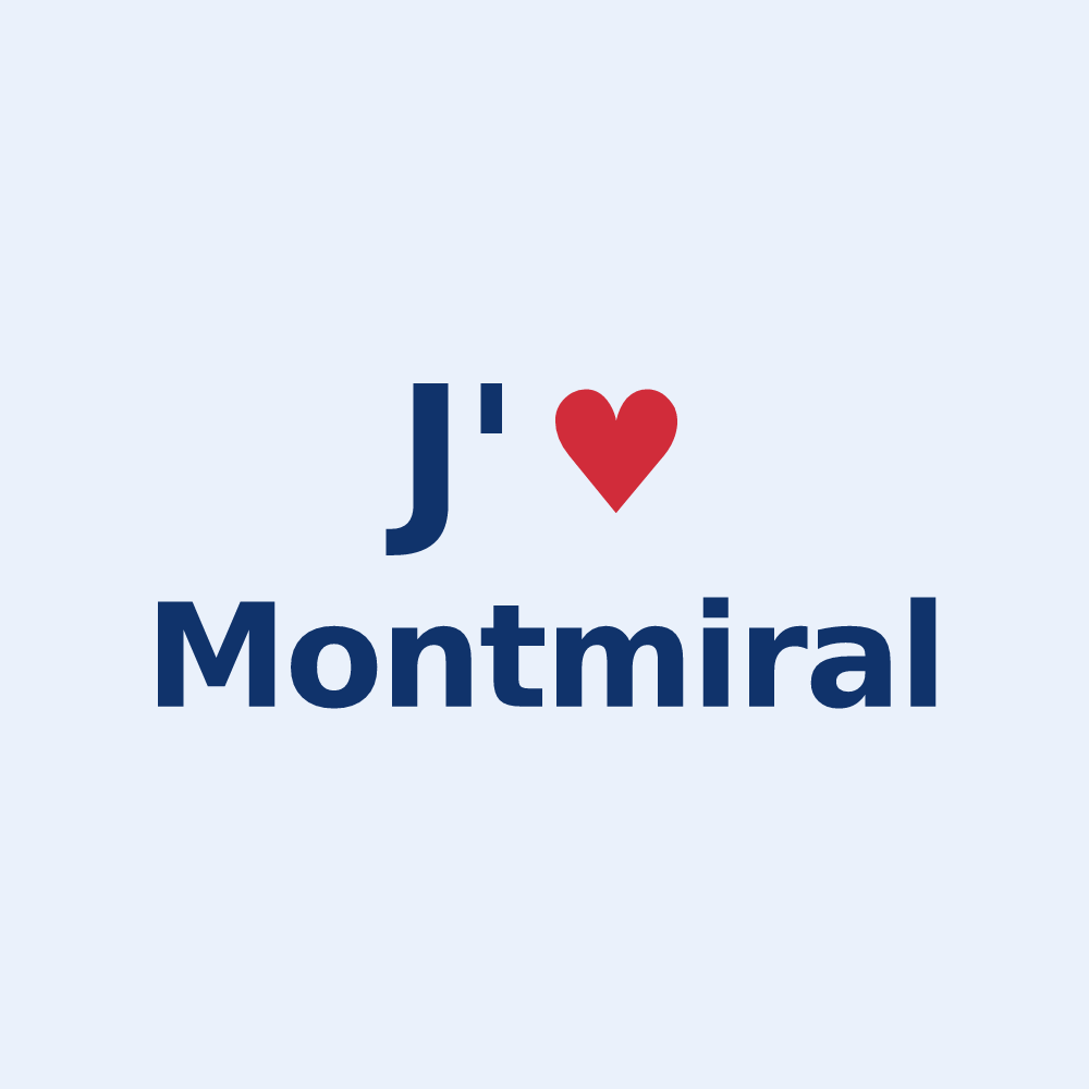 Sticker personnalisé Montmiral — design J'aime Montmiral