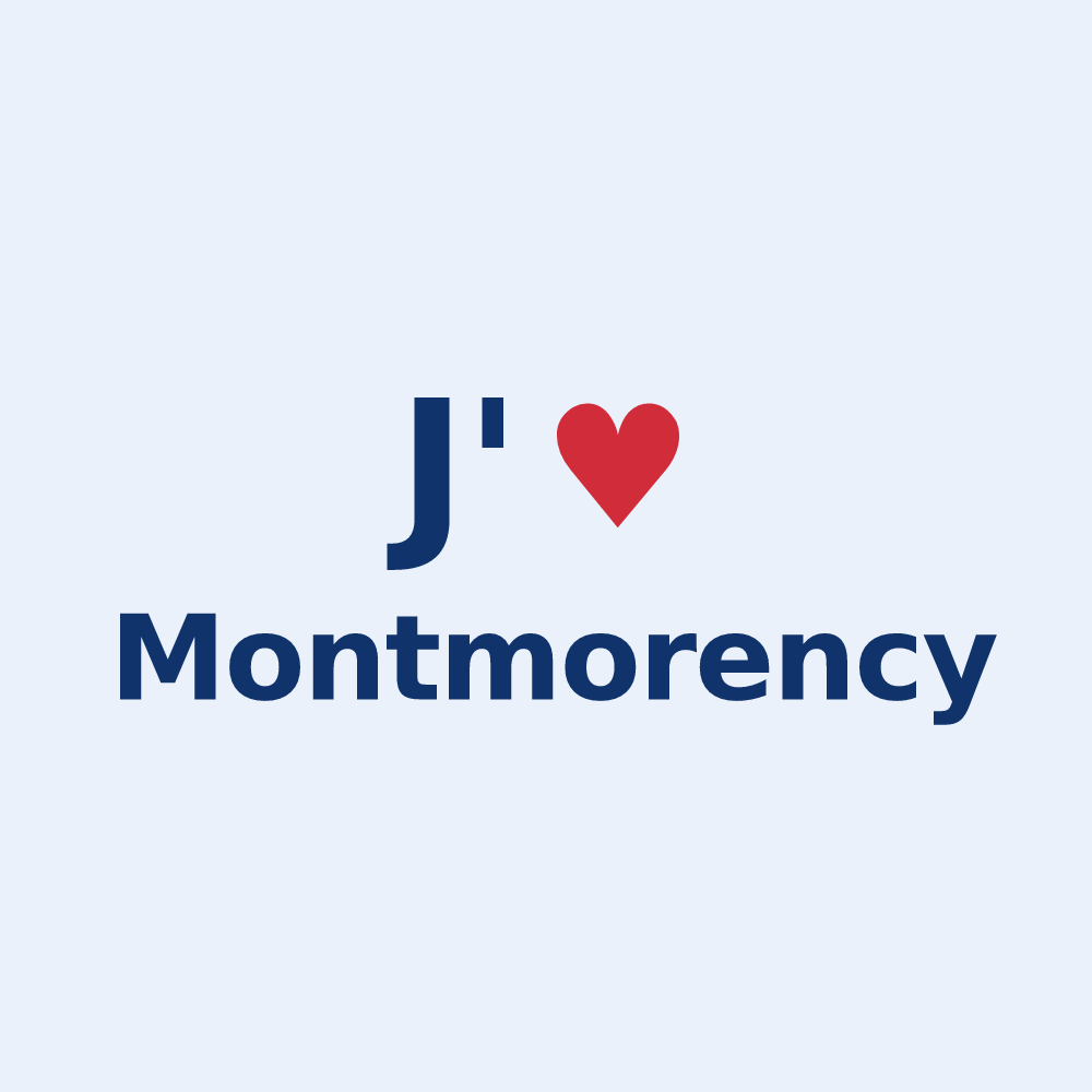 Sticker personnalisé Montmorency — design J'aime Montmorency