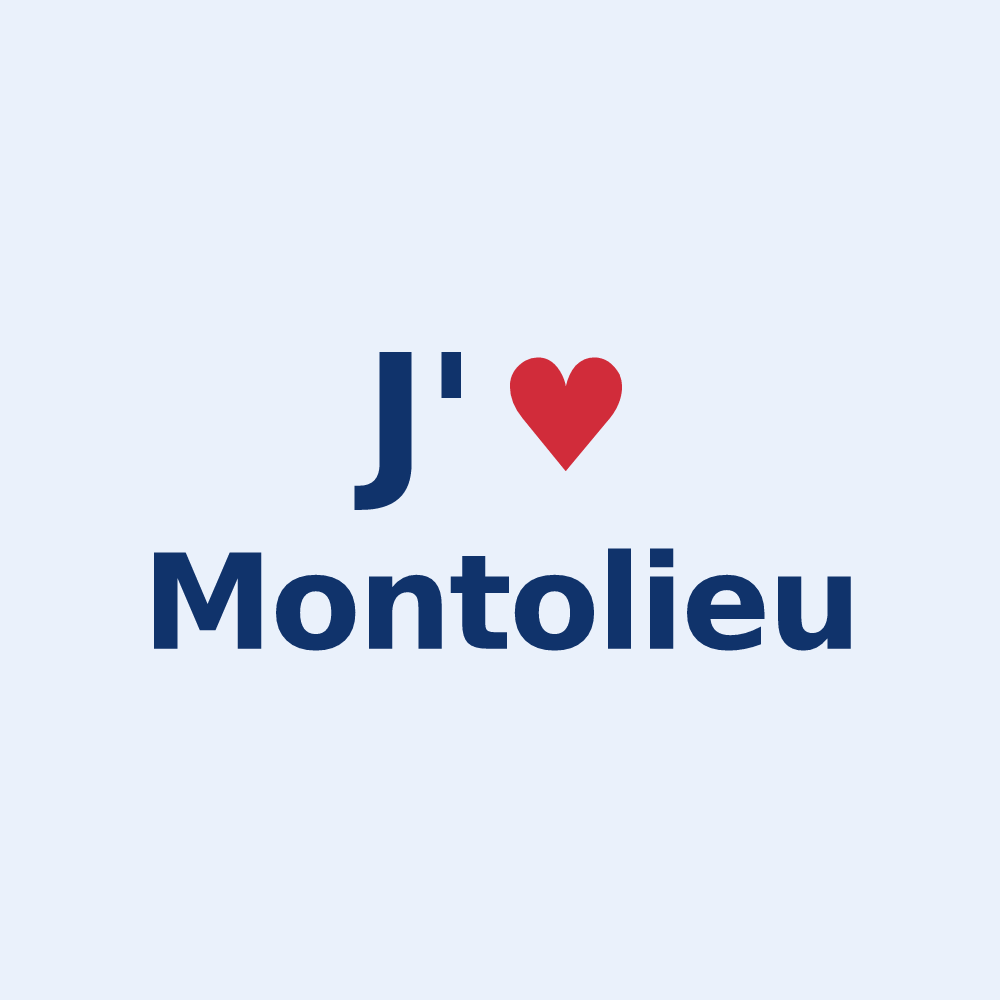 Sticker personnalisé Montolieu — design J'aime Montolieu