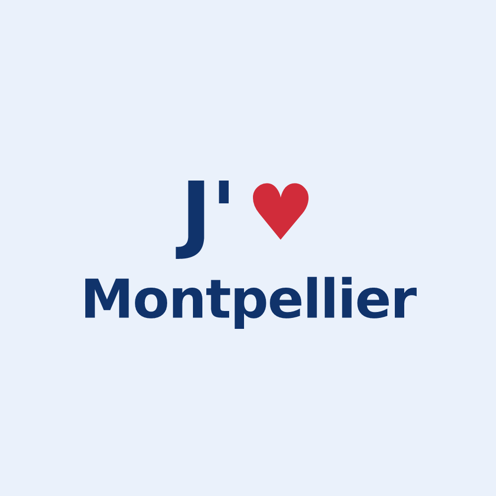 Sticker personnalisé Montpellier — design J'aime Montpellier
