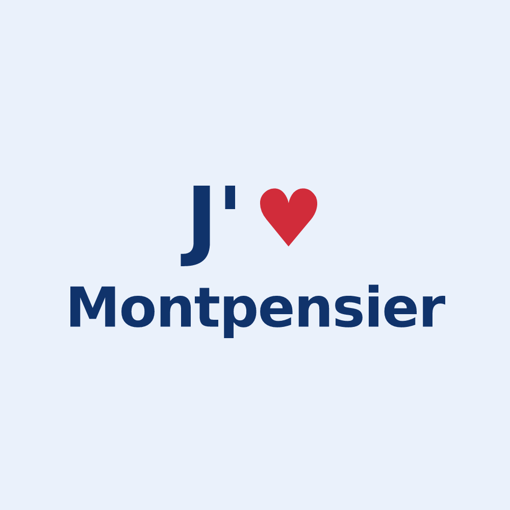 Sticker personnalisé Montpensier — design J'aime Montpensier