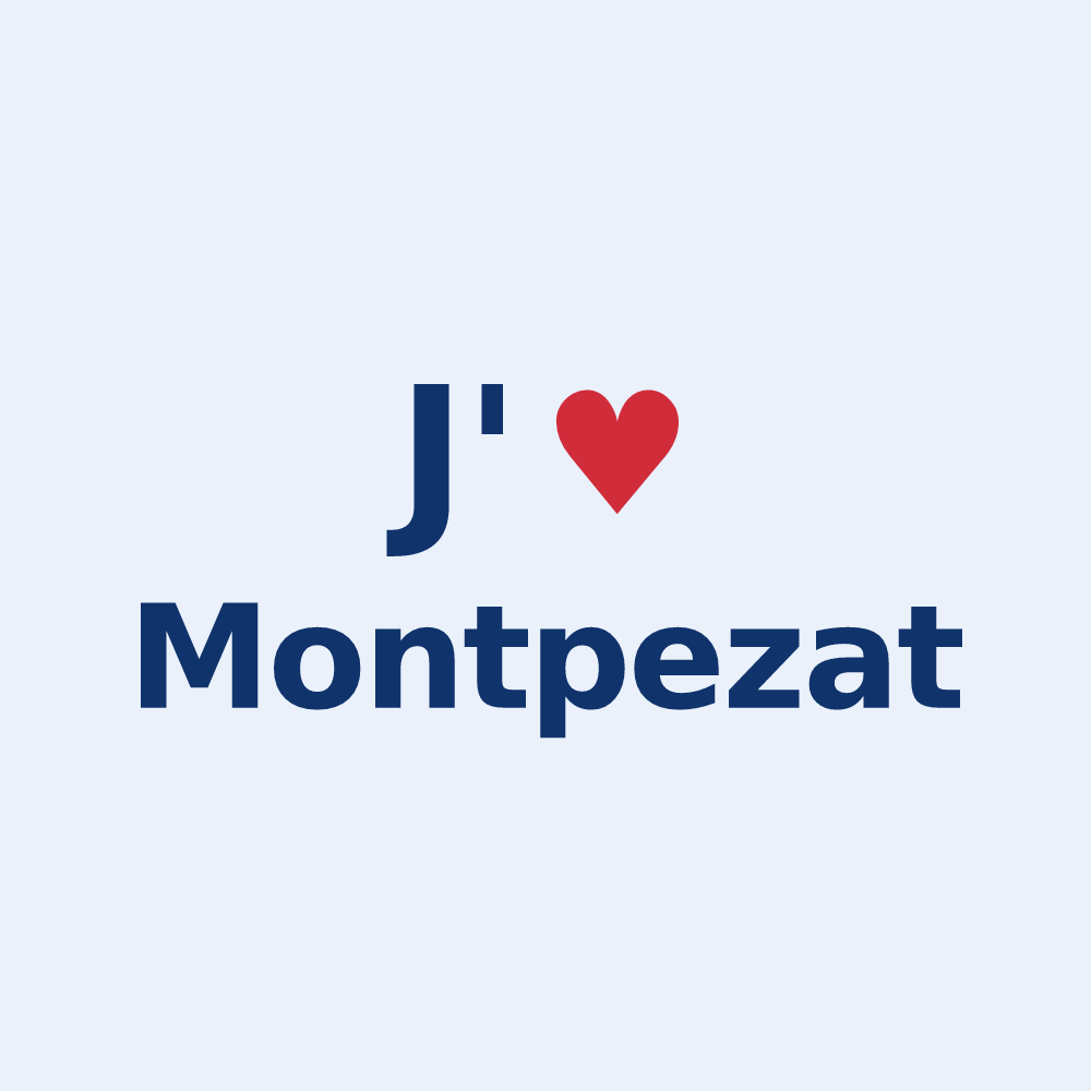 Sticker personnalisé Montpezat — design J'aime Montpezat