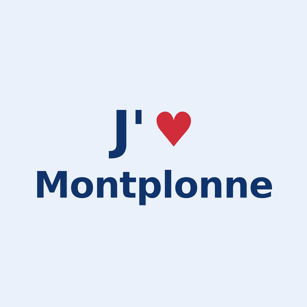 Sticker personnalisé Montplonne — design J'aime Montplonne