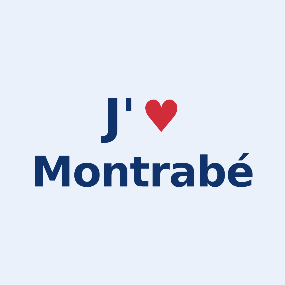 Sticker personnalisé Montrabé — design J'aime Montrabé