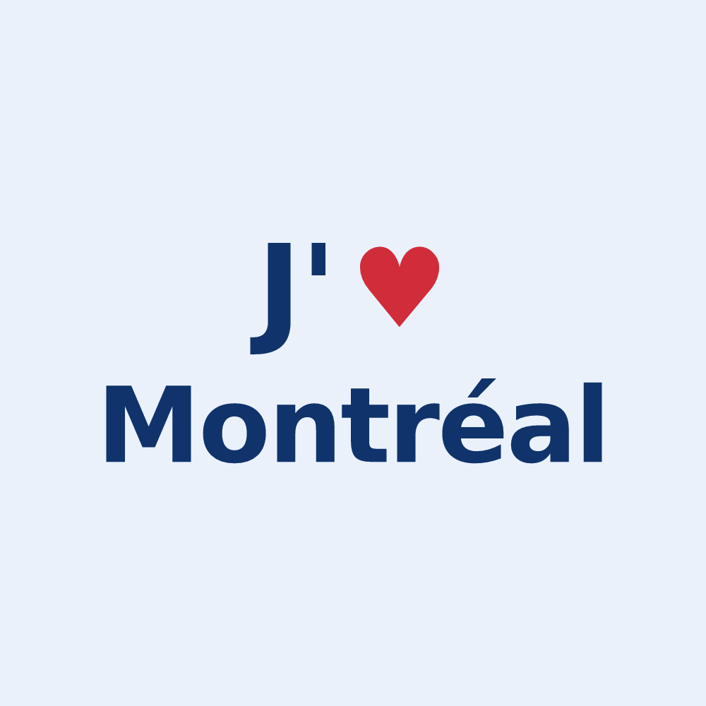 Sticker personnalisé Montréal — design J'aime Montréal