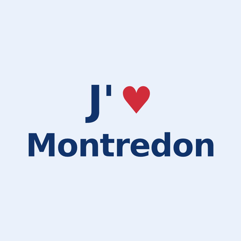 Sticker personnalisé Montredon — design J'aime Montredon