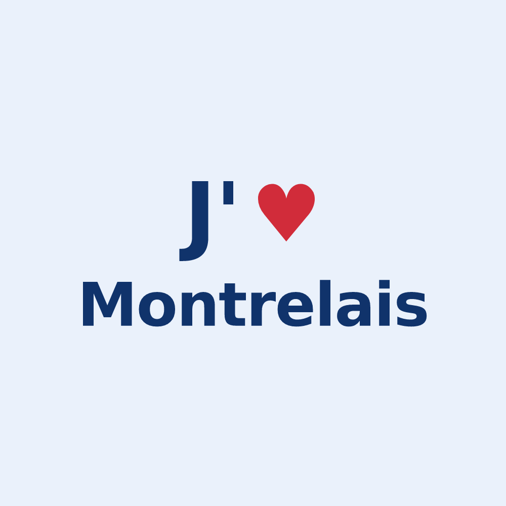Sticker personnalisé Montrelais — design J'aime Montrelais