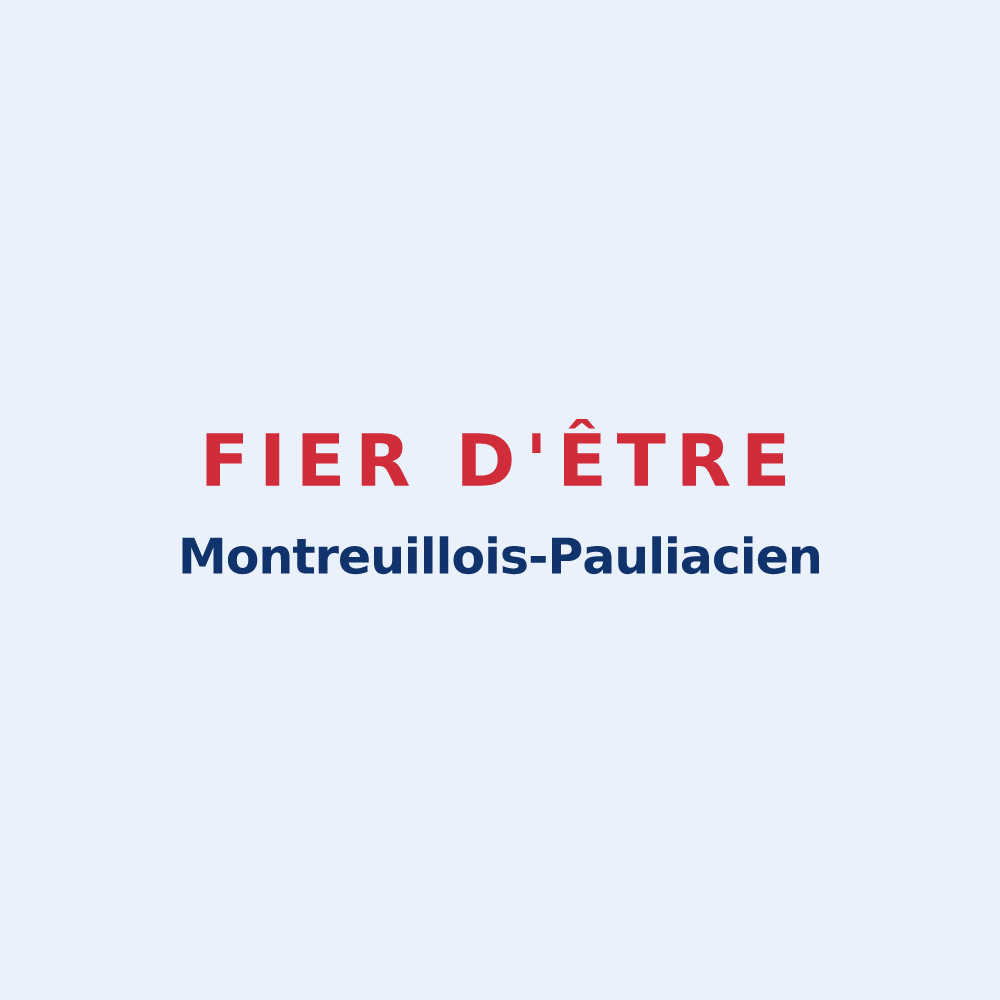 Sticker « Fier d'être Montreuillois-Pauliacien » — design pour Montreuil-Poulay