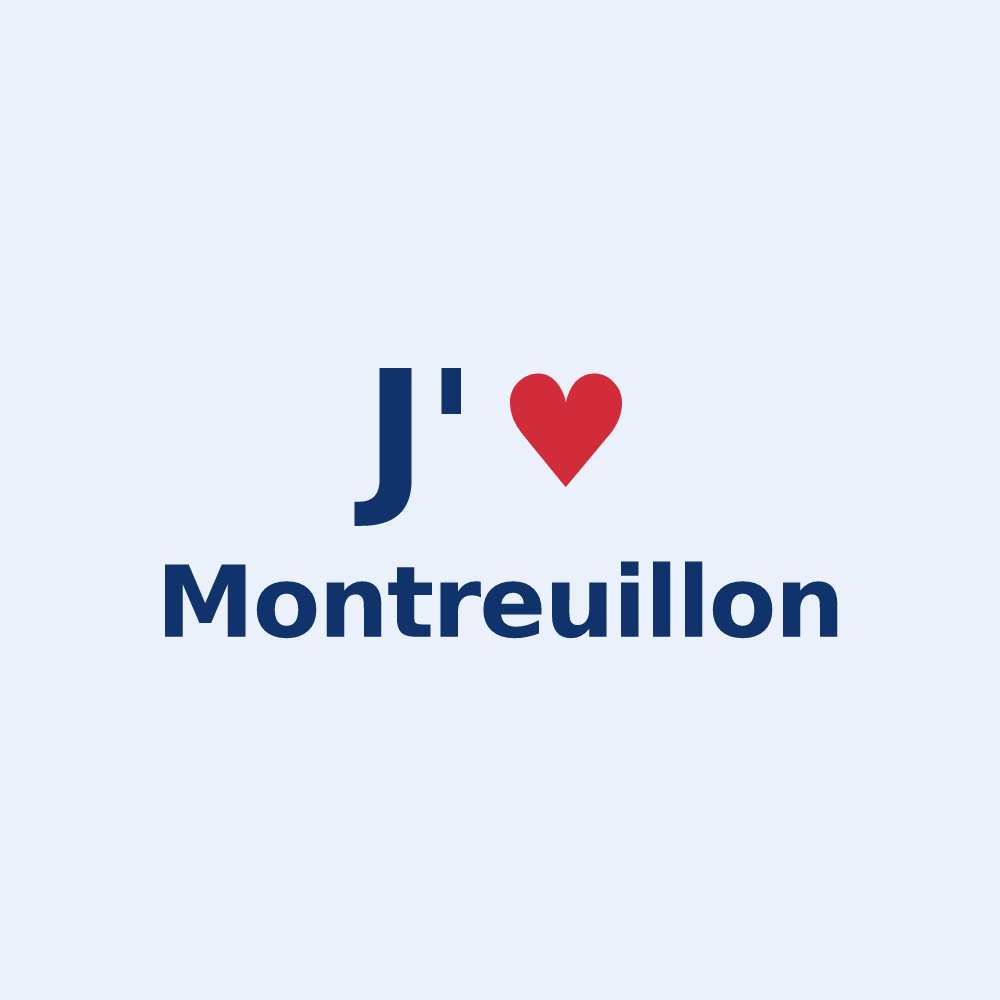 Sticker personnalisé Montreuillon — design J'aime Montreuillon