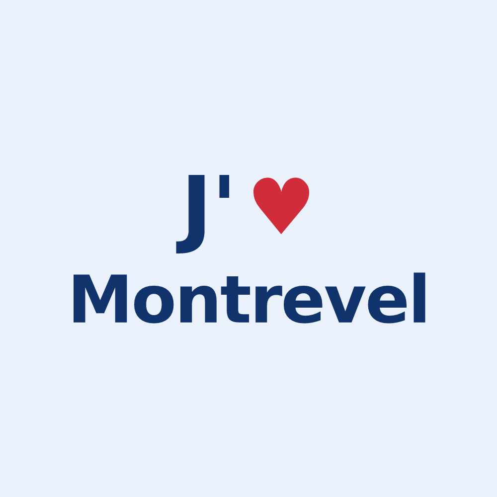 Sticker personnalisé Montrevel — design J'aime Montrevel