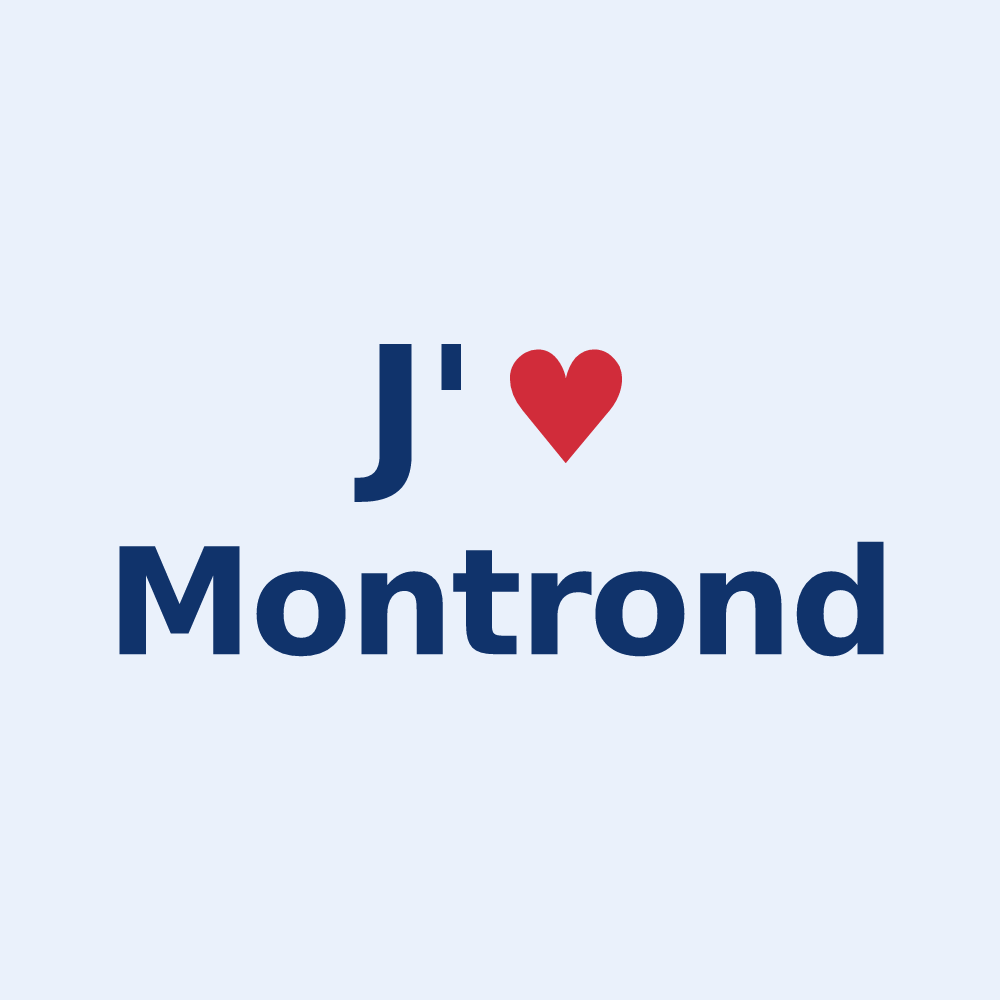 Sticker personnalisé Montrond — design J'aime Montrond