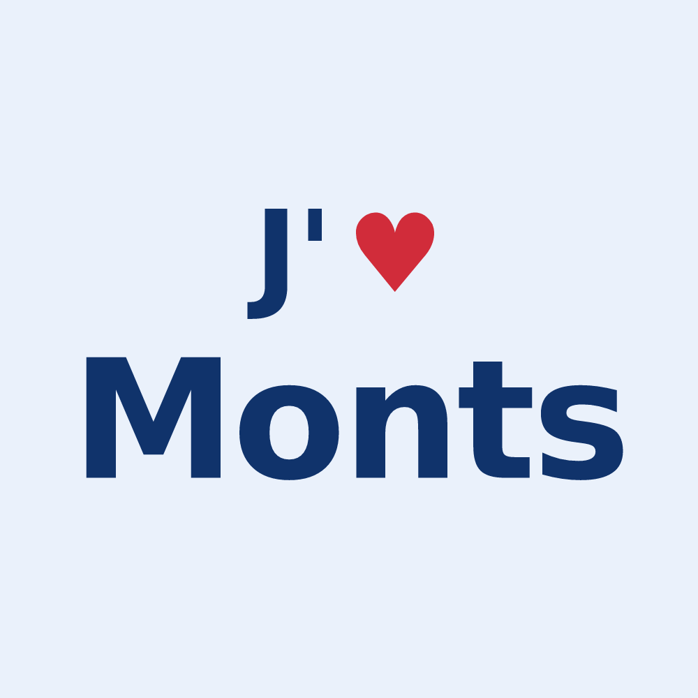 Sticker personnalisé Monts — design J'aime Monts