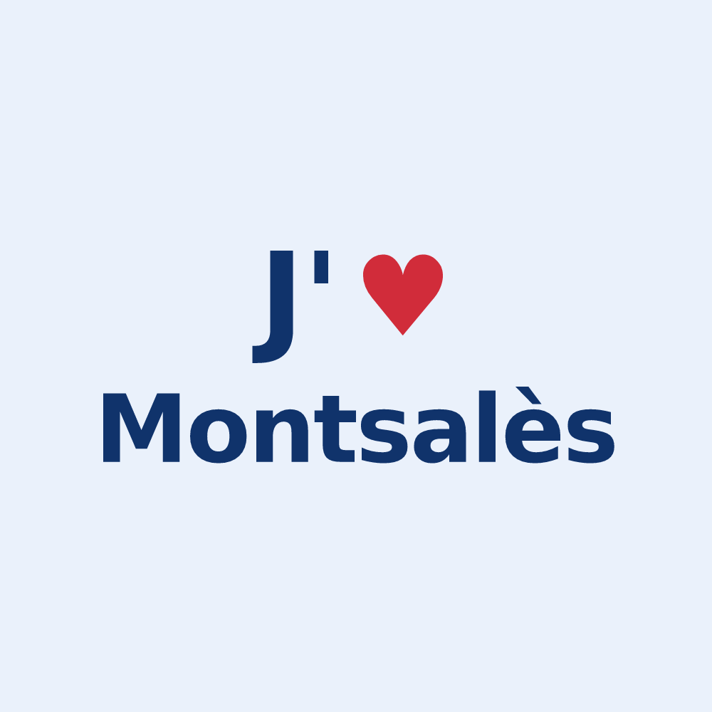 Sticker personnalisé Montsalès — design J'aime Montsalès
