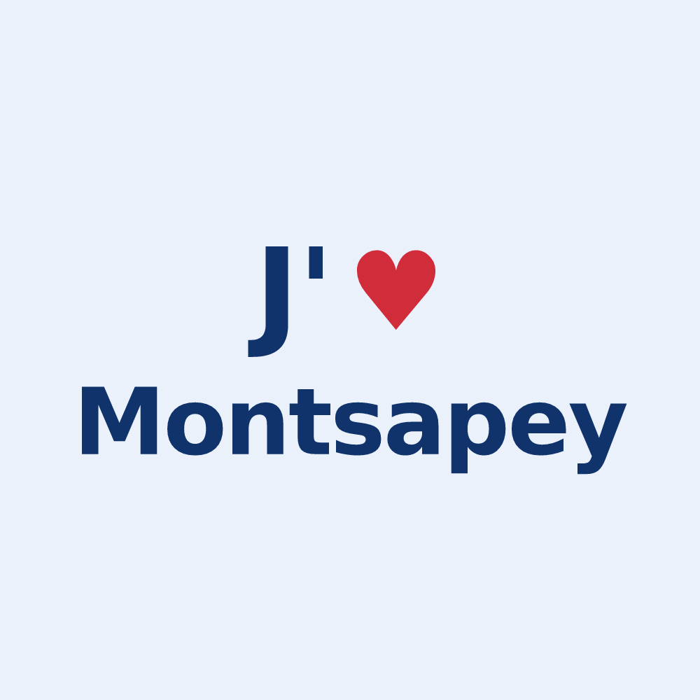 Sticker personnalisé Montsapey — design J'aime Montsapey
