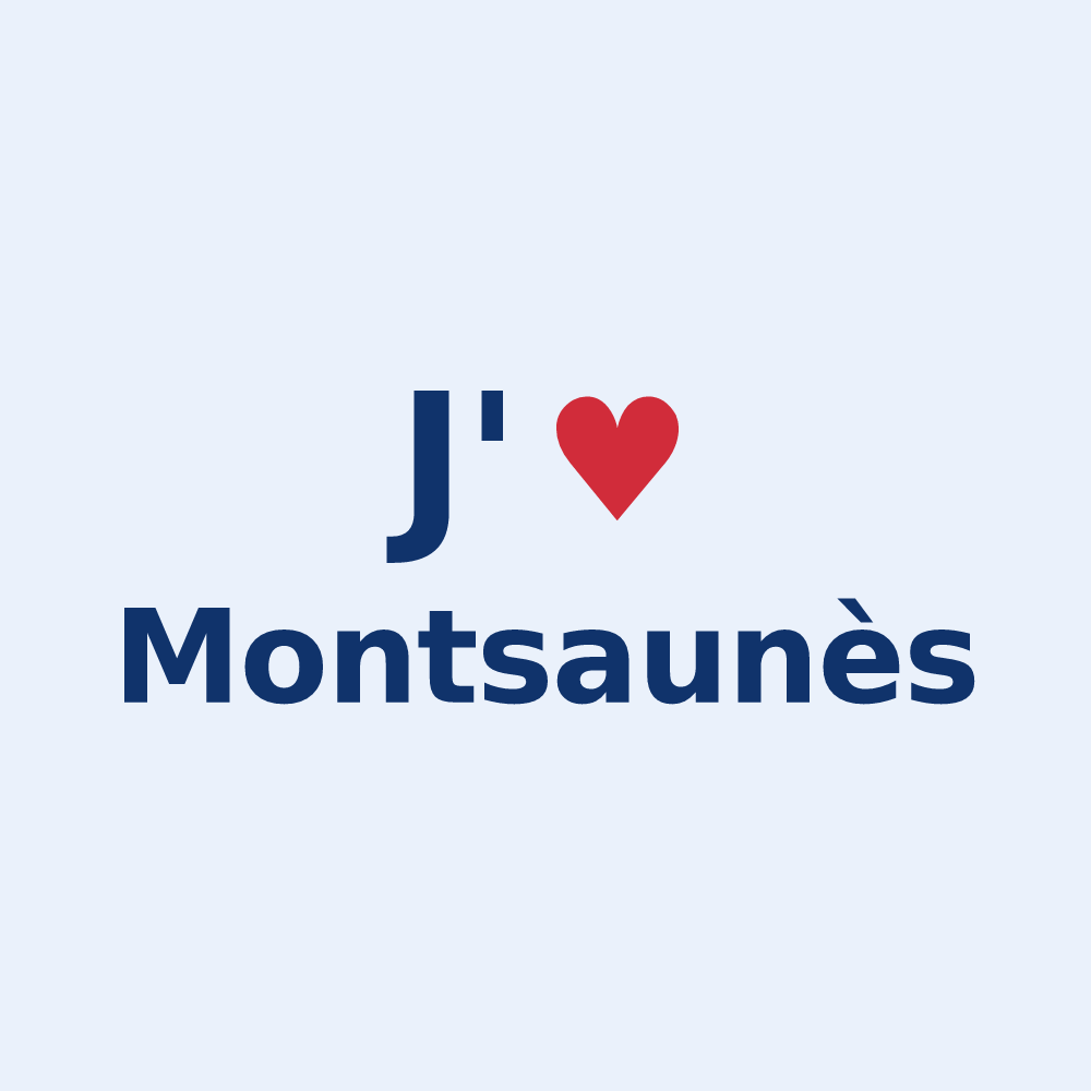 Sticker personnalisé Montsaunès — design J'aime Montsaunès
