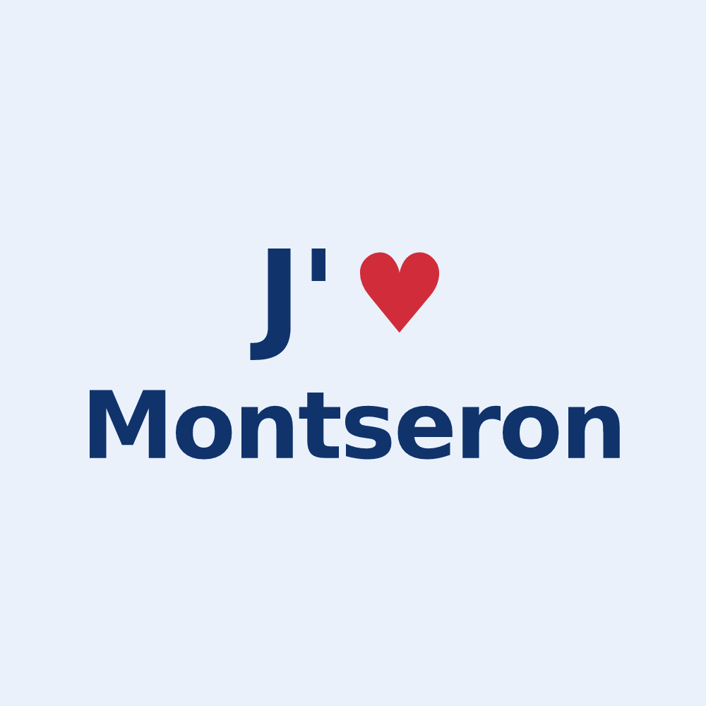 Sticker personnalisé Montseron — design J'aime Montseron